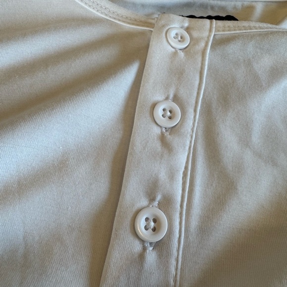 Cuts Pyca Pro Clothing Classic White Long Sleeve Henley Split-Hem Pullover / xlg - Picture 6 of 8